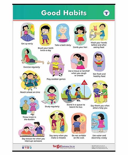 Target Publication Good Habits Educational Chart - English
