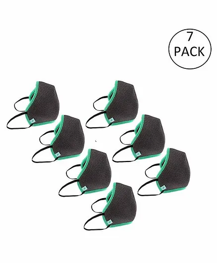Fastrack Super Shield 4 Layer Reusable Mask Grey - Pack of 7