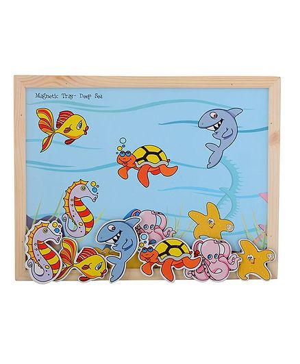 Skillofun - Wooden And Magnetic Twin Play Tray Deep Sea