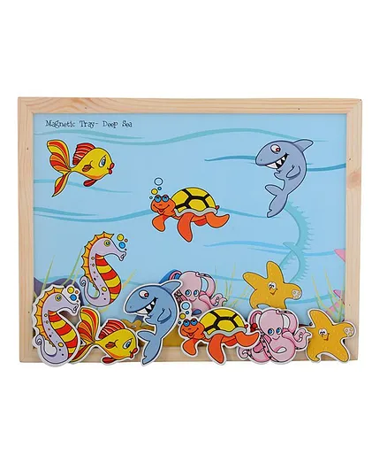 Skillofun - Wooden And Magnetic Twin Play Tray Deep Sea