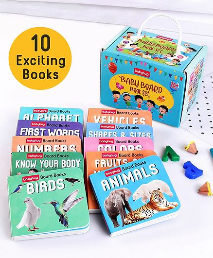 Babyhug Pocket Board Book Set of 10 - English