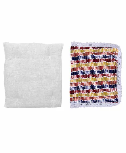 Grandma's Premium Finger Millet Cotton Pillow with Printed Cover - Multicolor