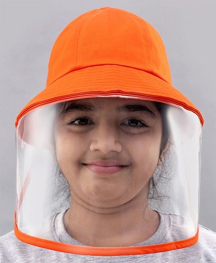 Baby Face Shield Cap Orange - Diameter 54 cm