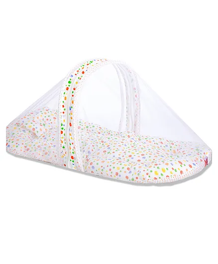 VParents Bluebell Baby Bedding set with Mosquito net and Pillow - Green