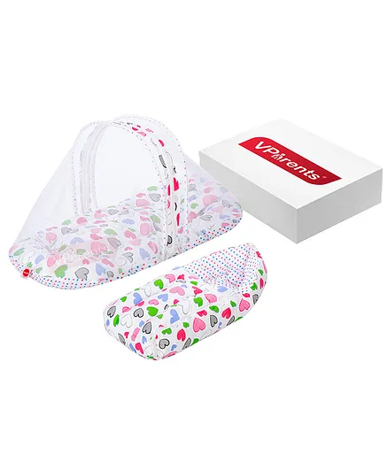 VParents Daisy Baby Bedding Set with Pillow and Sleeping Bag Combo - Pink