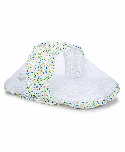 VParents Bubbles Jumbo Extra Large Baby Bedding Set With Mosquito Net And Pillow - White Blue