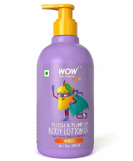 WOW Skin Science Kids Plush & Plump Body Lotion Mango SPF 15 - 300 ml