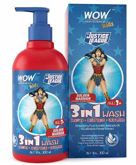 WOW Skin Science Kids 3 in 1 Wash Wonder Woman Edition - 300 mL