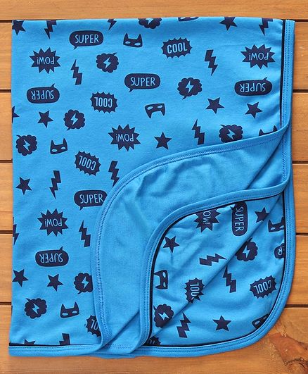 Simply Wrapper Text Print - Blue