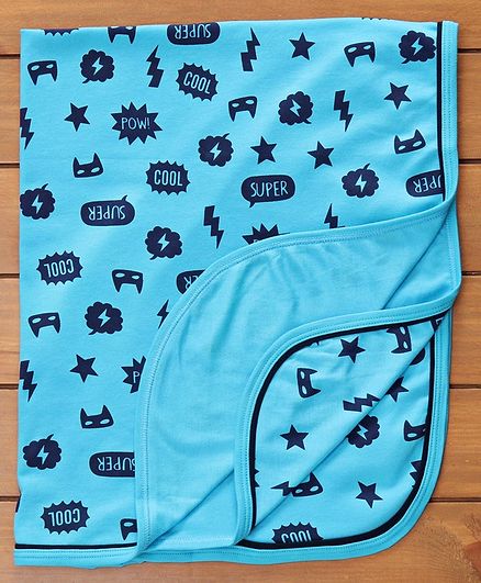 Simply Wrapper Text Print - Sky Blue