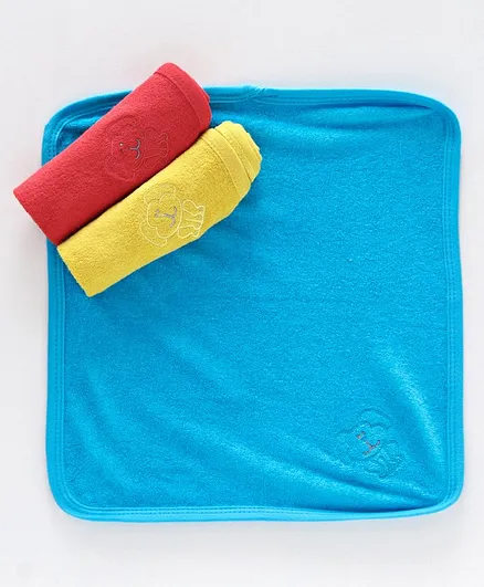 Simply Wash Cloths Pack of 3 - Blue Yellow Red