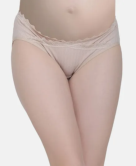MAMMA PRESTO Lacy Low Rise Maternity Panty - Beige
