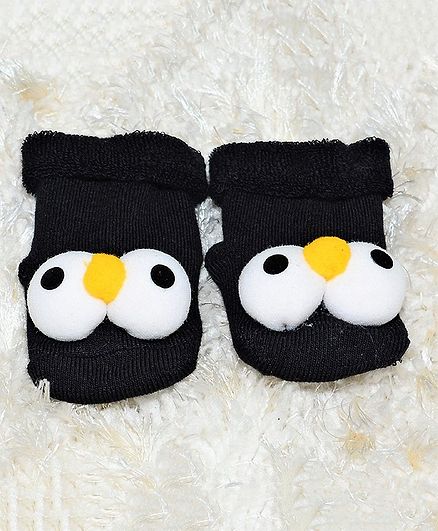Tipy Tipy Tap Pom Pom Socks Set Of 2 - Black