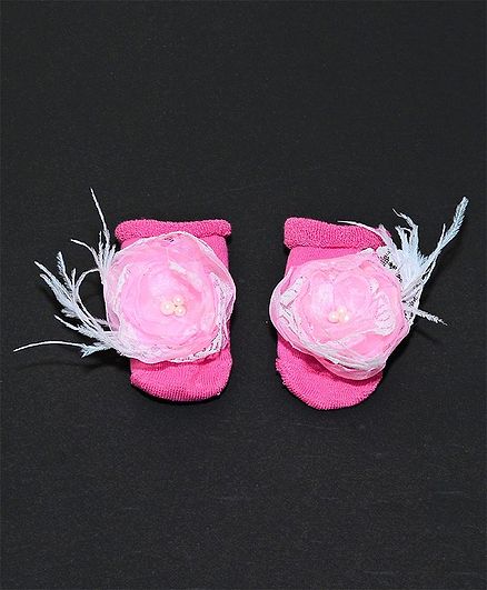 Tipy Tipy Tap Flower Socks With Headband - Pink