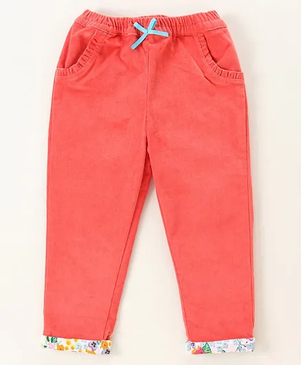 Babyoye Full Length Corduroy Pant - Pink