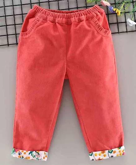 Babyoye Full Length Corduroy Pant - Pink