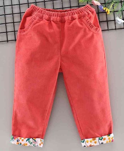 Babyoye Full Length Corduroy Pant - Pink