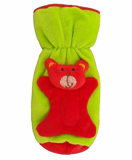 Brandonn Feeding Bottle Cover Teddy Applique Green - Fits 250 ml Bottle