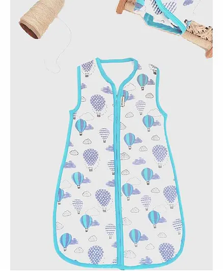 Elementary Premium Muslin Cotton Sleeping Bag Parachute Print - Blue White