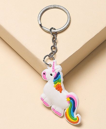 Arendelle Unicorn Charm Keychain - Multicolour