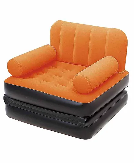 Bestway 5 in 1 Inflatable Sofa Air Bed Couch - Orange