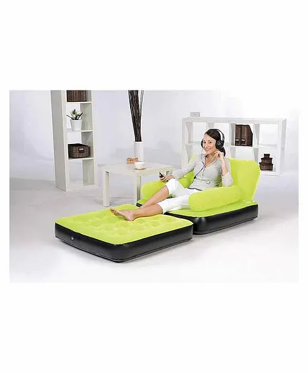 Bestway 5 in 1 Inflatable Sofa Air Bed Couch - Green
