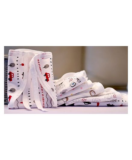 Lollipop Lane Cloth Diapers with Adjustable Strings Large Pack of 6 - White
