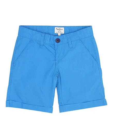 Pepe Jeans Solid Shorts - Blue