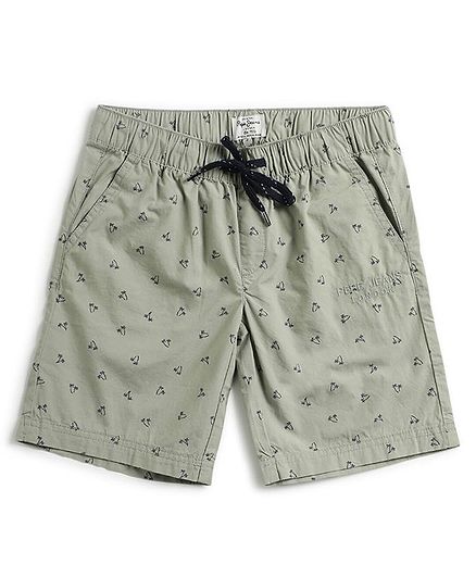 Pepe Jeans Palm Tree Print Shorts - Green