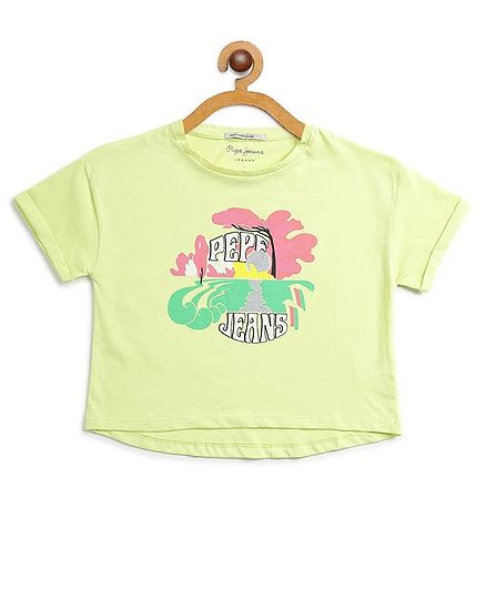 Pepe Jeans Logo Print Tee - Green