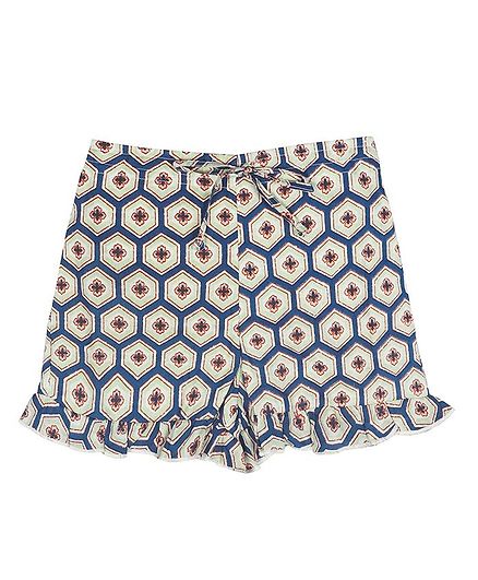 Ikeda Designs Geometrical Print Shorts - Blue
