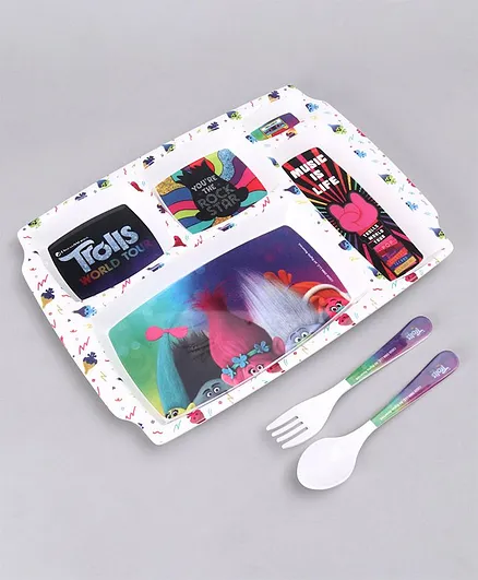 Trolls Kids Feeding Set Multicolor - 3 Pieces