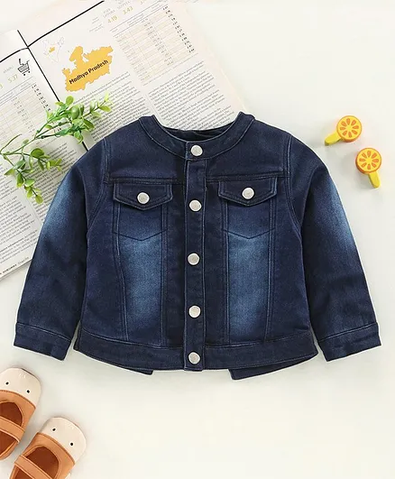 ToffyHouse Full Sleeves Denim Jacket - Blue