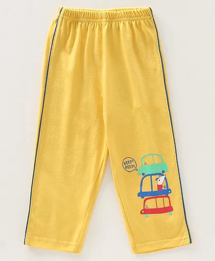 Tango Full Length Lounge Pant Car Print - Yellow