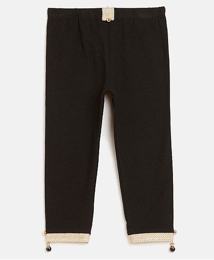 Peek a boo Zoo Solid Leggings - Black
