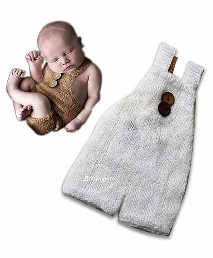 Babymoon Photoshoot Sleeveless Jumpsuit Costume - White