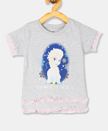 Colt Short Sleeves Frozen Graphic Knit Tee - Grey