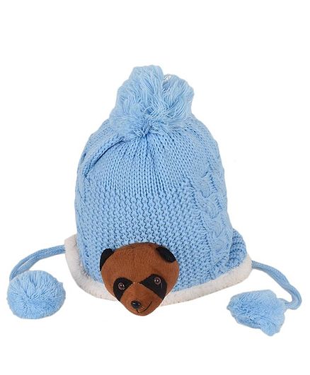 Tiekart Kids Bear Face Detailed Cap - Blue