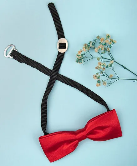 Arendelle Kids Satin Bow Tie - Red Bow
