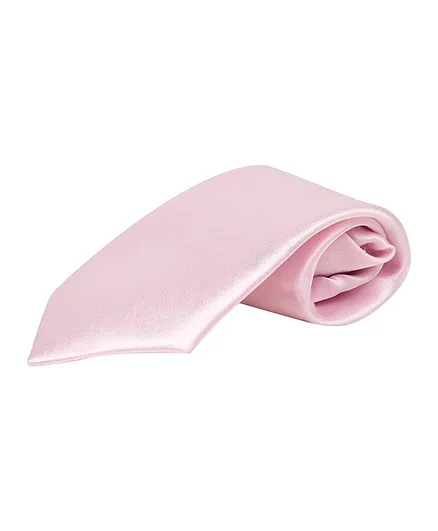 Arendelle Kids Satin Solid Color Tie - Pink Tie