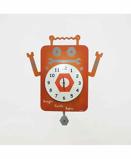 Kidoz Battery Operated Clock - Brown