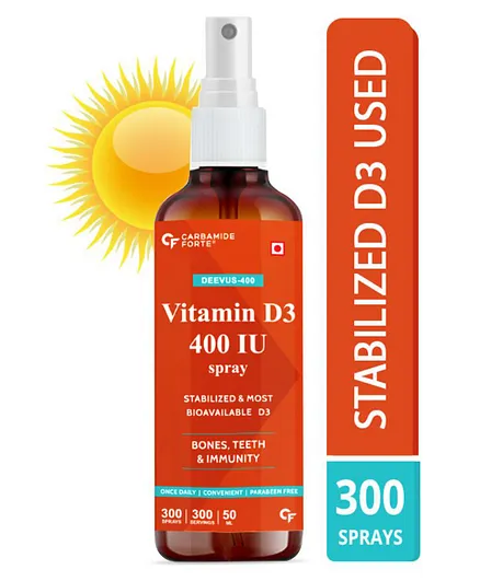Carbamide Forte Vitamin D3 400 IU Spray Supplement 50 ml - 300 Spray