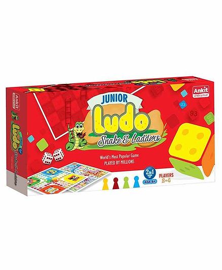 Ankit Toys Junior 2 in 1 Ludo Snakes & Ladder - Multicolor