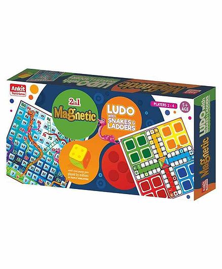 Ankit Toys Magnetic Ludo Snake & ladder Board Game - Multicolor