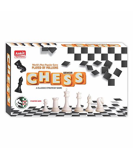 Ankit Toys Senior Chess Board Game - Black White