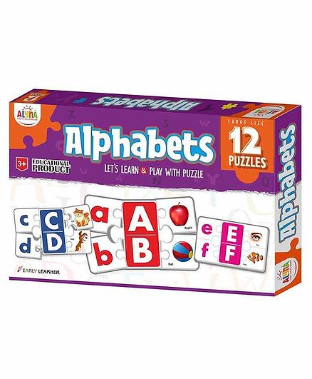 Ankit Toys Alphabet Themed Puzzles Set of 12 - 5 Pieces each