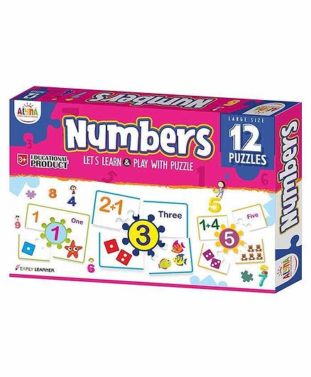 Ankit Toys Number Themed Puzzles Set of 12 - 5 Pieces each