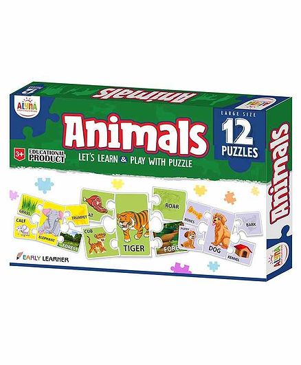 Ankit Toys Animal Themed Puzzles Set of 12 - 5 Pieces each