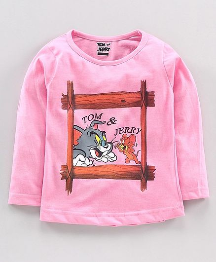 Eteenz Full Sleeves Top Tom and Jerry Print - Red