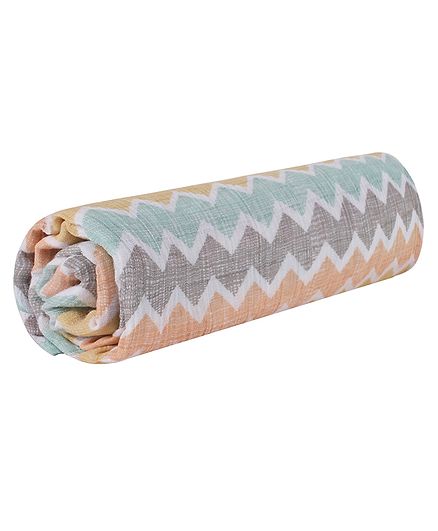 Abracadabra Baby Swaddle Sheet Zig Zag Print - Multicolor